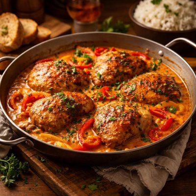 Image of Paprika Huhn Chicken in Paprika Sauce