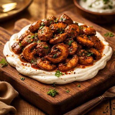 Image of Paprika Mushrooms with Greek Style Yoghurt