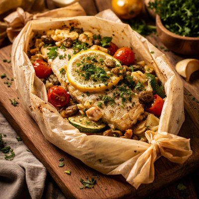 Image of Parchment Wrapped Fish