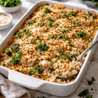 Image of Parmesan Chicken and Rice Casserole
