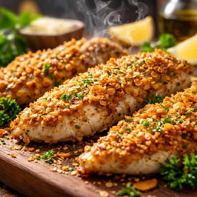Image of Parmesan Cornflaked Fish