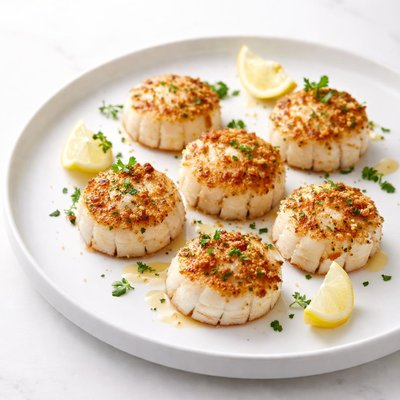 Image of Parmesan Crusted Broiled Scallops