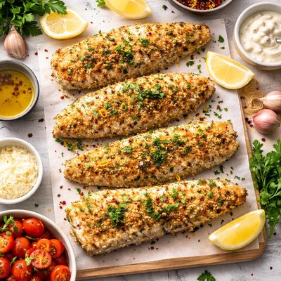 Image of Parmesan Crusted Fish Fillets Oamc