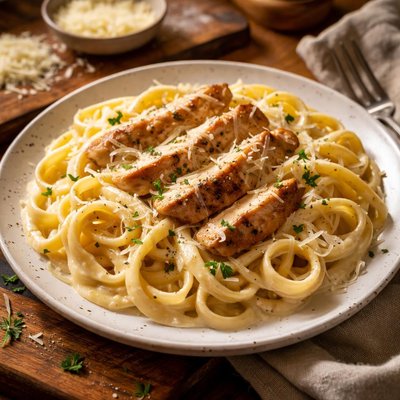 Image of Parmesan Fettuccine Alfredo with Chicken or Shrimp
