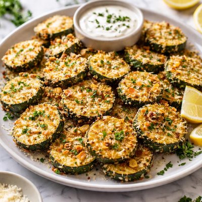 Image of Parmesan Ranch Baked Zucchini Coins