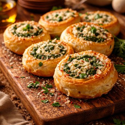 Image of Parmesan Spinach Roll Ups
