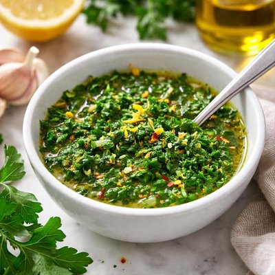 Image of Parsley Olive Oil and Garlic Sauce