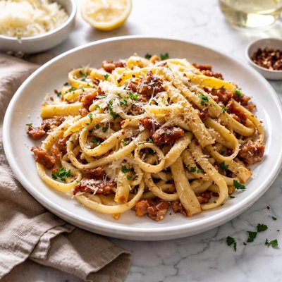 Image of Parsnip Pancetta Pasta with Parmesan Butter