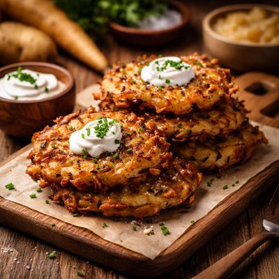 Image of Parsnip Potato Latkes