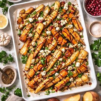 Image of Parsnip Sweet Potatoes Roasted