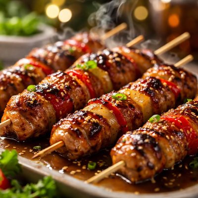 Image of Party Perfect Teriyaki Chicken Skewers