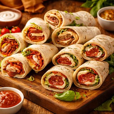 Image of Party Roll Ups an American an Englishman and an Italian