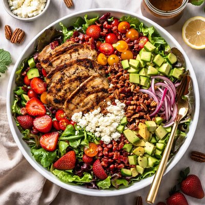 Image of Party Salad with Balsamic Honey Mustard Vinaigrette