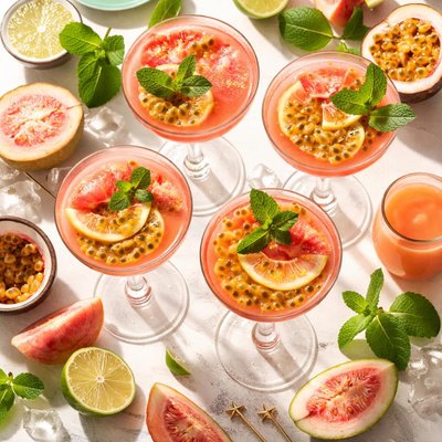 Image of Passionfruit and Guava Bellinis