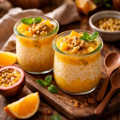 Image of Passionfruit and Orange Sago