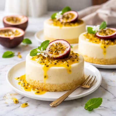 Image of Passionfruit Bavarian Cream Dessert
