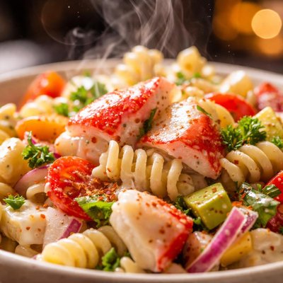 Image of Pasta and Crab Meat Salad