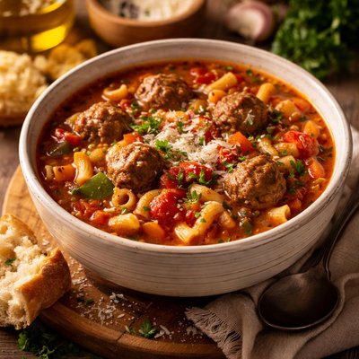 Image of Pasta and Meatball Soup