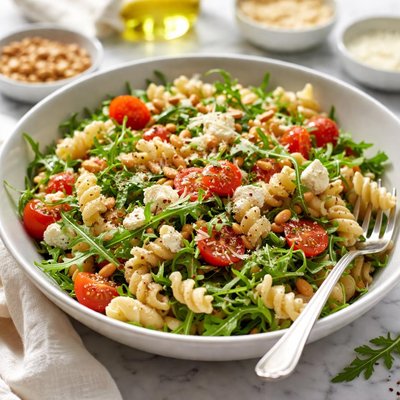 Image of Pasta and Pine Nut Salad with Gluten Free Option