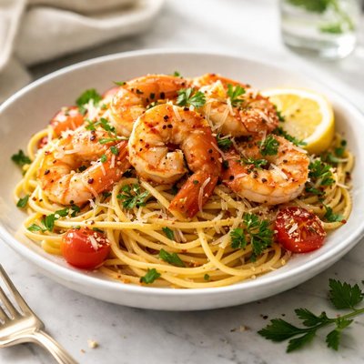 Image of Pasta and Shrimp