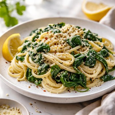Image of Pasta and Spinach
