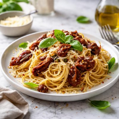 Image of Pasta and Sun Dried Tomatoes