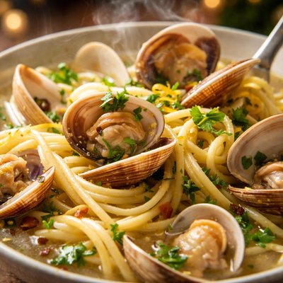 Image of Pasta E Vognole Pasta Clam Soup