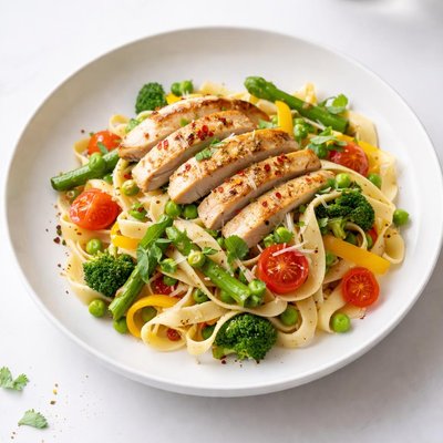 Image of Pasta Fonzanoon Pasta Primavera with Chicken If You Prefer