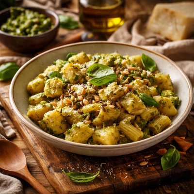Image of Pasta Pesto and Potatoes