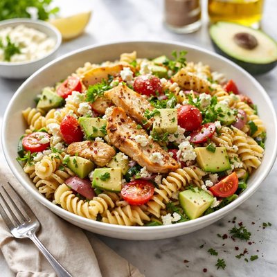 Image of Pasta Salad with Avocado and Chicken