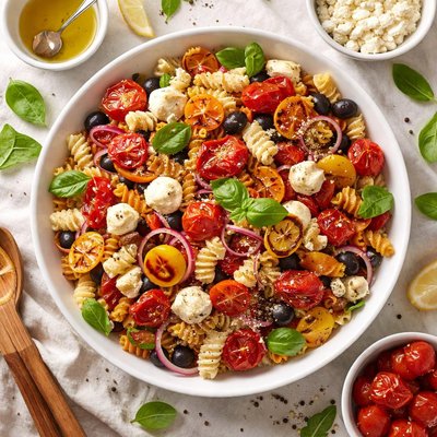 Image of Pasta Salad with Roasted Tomatoes and Peppers