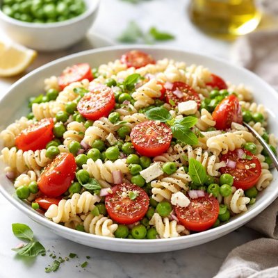 Image of Pasta Salad with Tomatoes and Peas