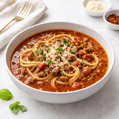 Image of Pasta Sauce Spaghetti Soup Crock Pot or Stove Top