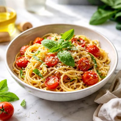 Image of Pasta W Garlic Tomato Basil