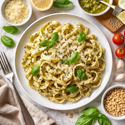 Image of Pasta with Alfredo Pesto Sauce