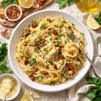 Image of Pasta with Artichoke Sauce