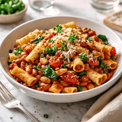 Image of Vegetarian Pasta with Beans