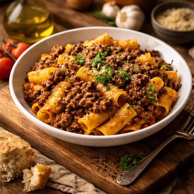 Image of Vegan Pasta with Beef