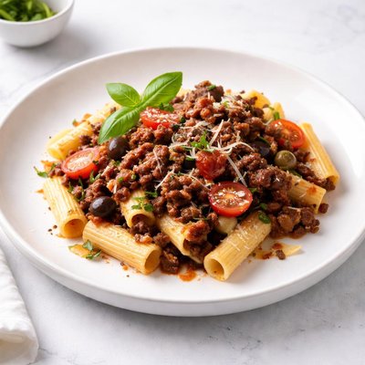 Image of Vegetarian Pasta with Beef Ragu