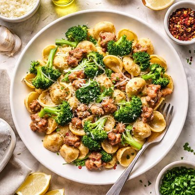Image of Pasta with Broccoli Italian Sausage