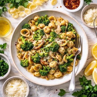 Image of Pasta with Broccoli Onion Sauce