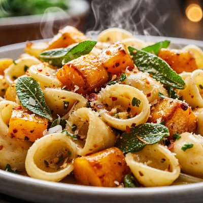 Image of Pasta with Butternut Squash and Sage Weight Watchers Friendly