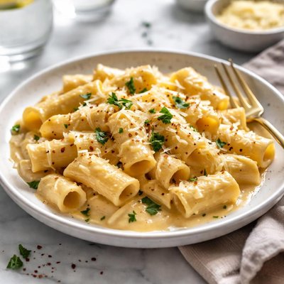 Image of Vegan Pasta with Cheese Sauce