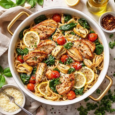 Image of Pasta with Chicken and Artichokes