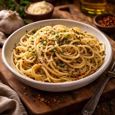 Image of Pasta with Garlic and Oil Pasta Aglio E Olio