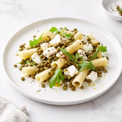Image of Pasta with Goat Cheese and Lentils