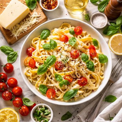 Image of Pasta with Havarti and Basil