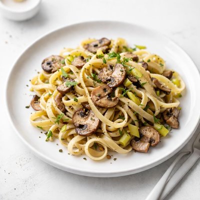 Image of Pasta with Leeks and Mushrooms