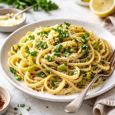 Image of Pasta with Leeks and Parsley