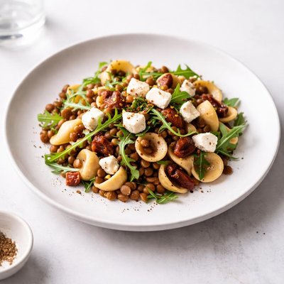 Image of Pasta with Lentils and Goat Cheese
